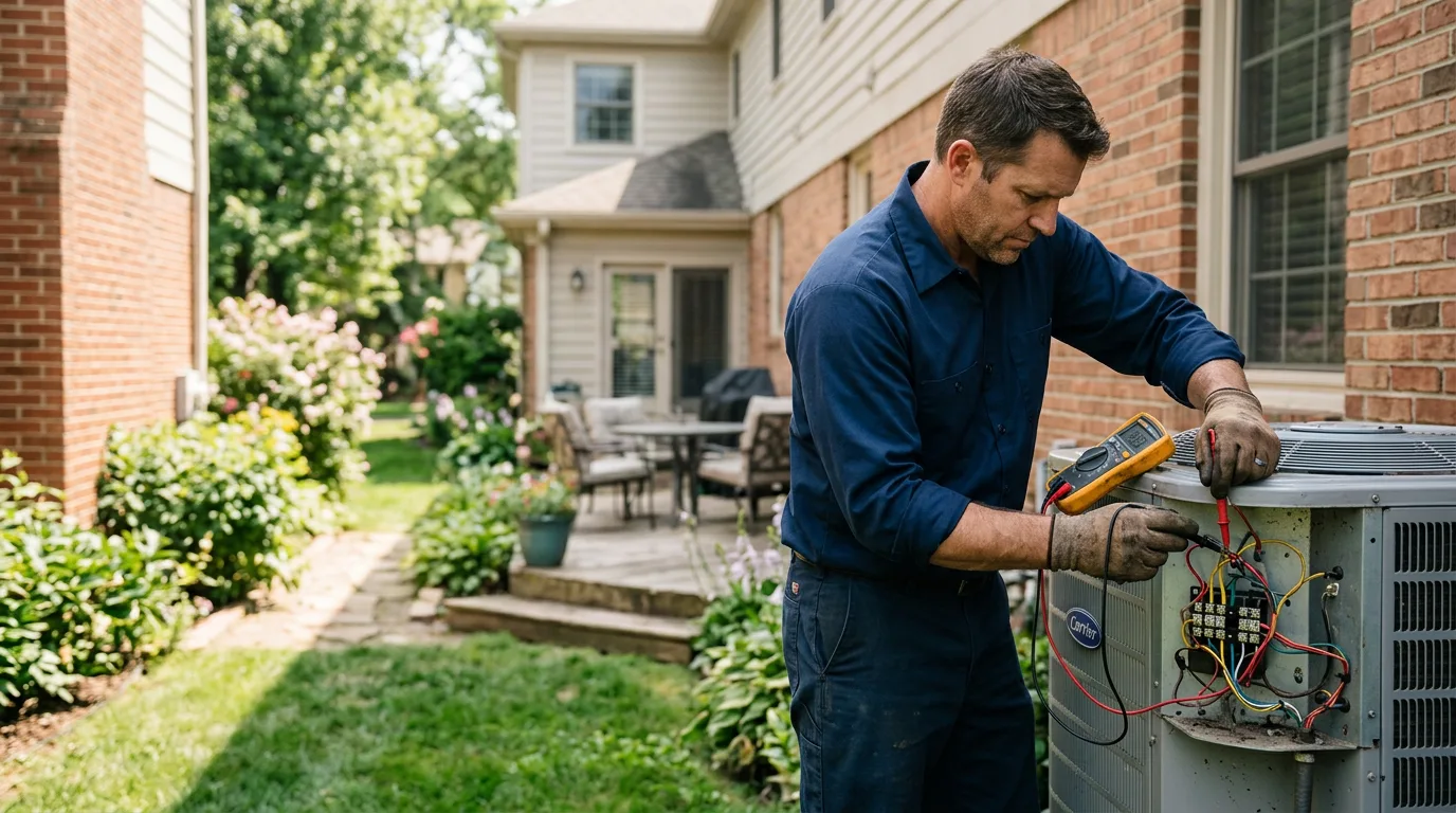 HVAC technician working near Bertrand, MO